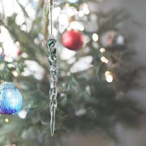 12x Weihnachtsbaumanhänger Eiszapfen - Christbaumschmuck für den Weihnachtsbaum - Bild 1 von 6