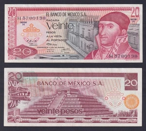 Banconota Messico 20 pesos 1972 P.-64a SUP/AU - Picture 1 of 1