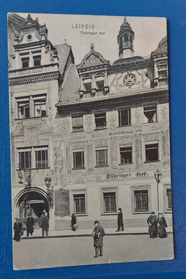 AK Leipzig Hotel Thüringer Hof 1910gel. Brüssel - Bild 1 von 2