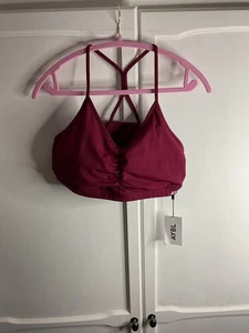 AYBL Womens Ruched Sports Bra Gym Rumba Red Size XXL - Picture 1 of 5