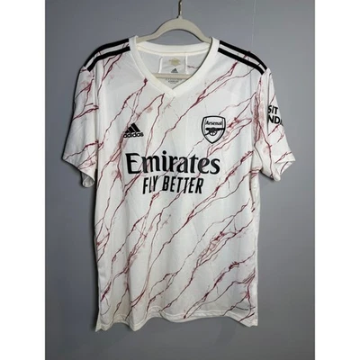 Adidas Arsenal FC Mens Adult XL AEROREADY Soccer Jersey Thomas 18 White Red - Image 1 of 4