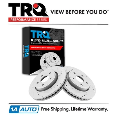 TRQ Front Brake Rotors Set For 2011-2020 Dodge Durango Jeep Grand Cherokee Foto 1 de 4