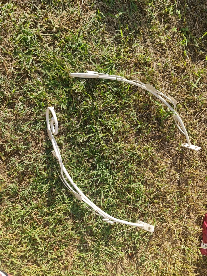 Deux Ciel de lit Metal France ancien Bed Crown Canopy Rose Wall Mounted Vintage - Photo 1/1