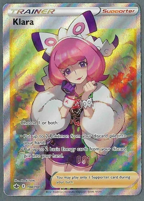 Klara (Full Art) 194-198 Swsh06 Sword & Shield - Chilling Reign Holo - Image 1 of 2