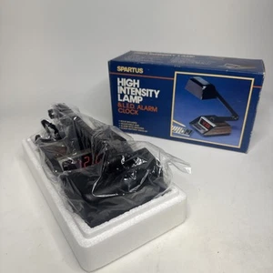 Vintage SPARTUS High Intensity Lamp & LED Alarm Clock Model 1401-64 Tested Works - Picture 1 of 12