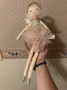 Mon Ami Designs Ada Angel Plush Doll Pink Tulle Gold Wings - Picture 1 of 4
