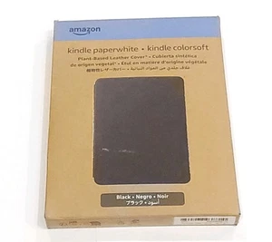 Amazon Kindle Paperwhite Colorsoft 2024 Funda de cuero a base de plantas negra - OB 32 - Imagen 1 de 6