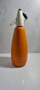 60s 70s Vintage Retro BOC Aquarius Sparklets Orange White Soda Siphon Party Bar - Picture 1 of 11