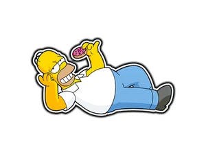 Posing Eating Donut Homer Springfield Sticker Waterproof Vinyl Decal Die-Cut - Picture 1 of 1