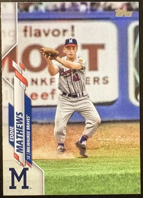 Topps S1 2020 Eddie Mathews Photo Variation SP 482 Foto 1 de 2