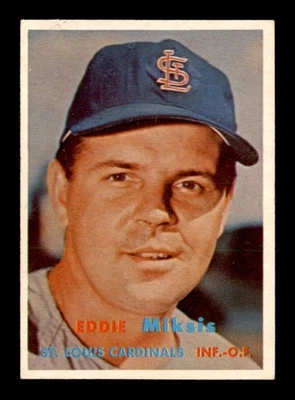 1957 Topps #350 Eddie Miksis   NM/NM+ X3274139 - Image 1 of 2