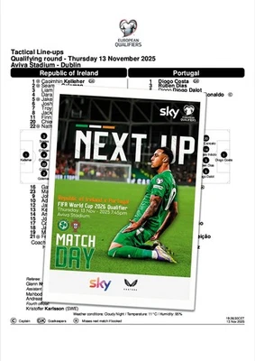 IRELAND v PORTUGAL 13 November 2025 Q WC-2026 FAN 16 pages + OFFICIAL LU - Image 1 of 2