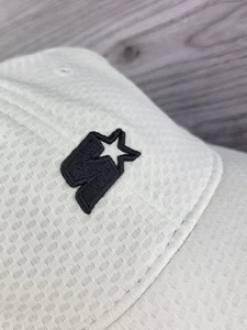 Starter Hat Cap Size Adult Stretch Fitted White Logo Dri Star - Picture 1 of 5