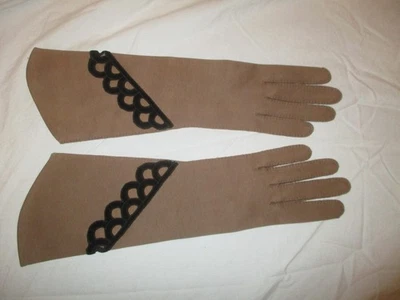 Guantes de vestir largos vintage de tela Viola Weinberger Foto 1 de 4