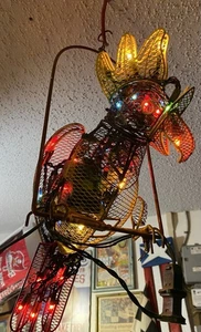 Mechanical Lighted Parrot on Perch Hanging Animatronic Buffet Parrotheads Works - Picture 1 of 16