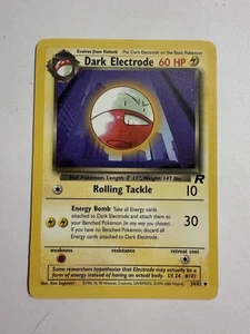 LP Dunkle Elektrode 34/82 1. Edition Team Rocket Pokemon Karte Englisch - Bild 1 von 13
