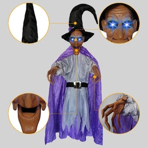Halloween Hängende Animierte Sprechende Hexe Für Rasen Gruselige Labyrinthe - Picture 1 of 7
