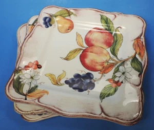 set of 3 SUR LA TABLE "FRUTTA" SQUARE SALAD PLATES (MINT) - Picture 1 of 3