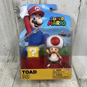 Figura de 4 pulgadas Jakks Super Mario Toad con pregunta Bloque - NUEVO - Imagen 1 de 5