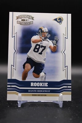 Dante Ridgeway, St. Louis Rams 2005 Donruss Throwback Threads, RC, 655/999, #186 - Image 1 of 2