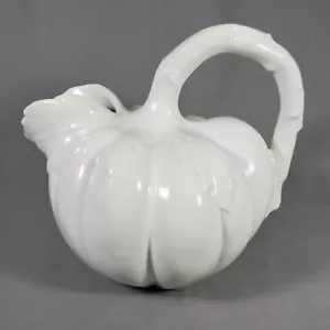 Jarra de calabaza esmaltada blanca Neuwirth cerámica hogar jardín hecha en Italia - Imagen 1 de 9