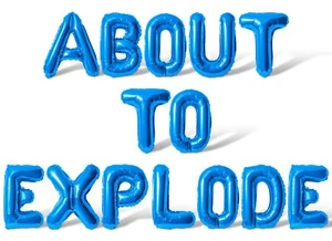 ABOUT TO EXPLODE Letter Balloon Banner - Baby Shower Party Decorations -Boy Girl - Picture 1 of 55