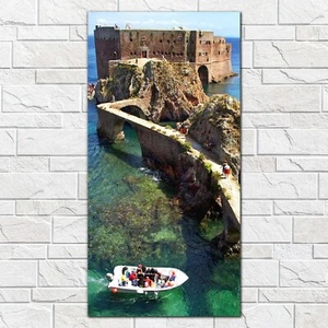 Glasbilder Wandbild Druck auf Glas Fort Burg Brücke Felsen Seewasser 50x100 - Bild 1 von 4