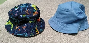 F&F Baby Sun Hats 3-6 Months Pack Of 2 Sun Safe Dinosaur Design - Picture 1 of 7