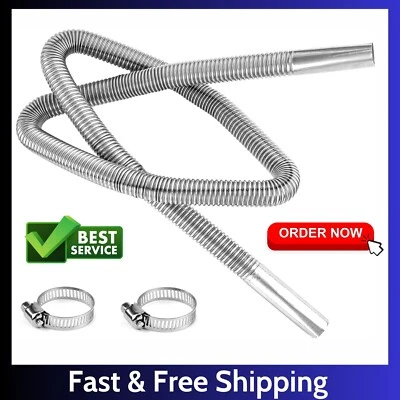 59/47.2 in Diesel Heater Exhaust Pipe, 1" Inner Diameter Flexible Exhaust Tubing - Image 1 of 4