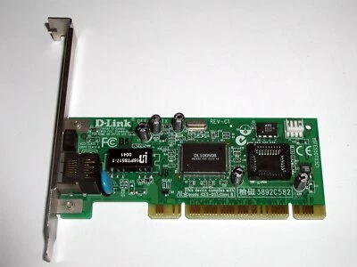 PCI Fast Ethernet Adapter D-Link DFE-550TX Rev-C1, DL10050B, RJ-45, gebraucht - Bild 1 von 2