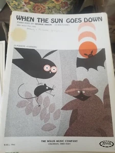 When the Sun Goes Down Piano Duet George Anson (a Nocturne) 2 piano 1973 - Picture 1 of 1