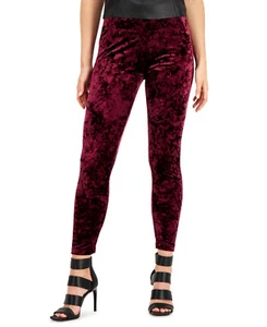 INC International Concepts Velvet High Rise Leggings sz S Small Purple - Picture 1 of 5
