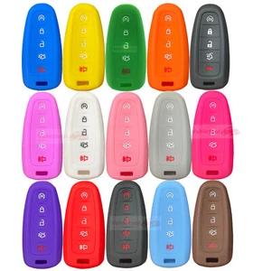 Fit Ford Escape Explorer Edge 5 Button Remote Smart Key Fob Silicone Case Cover - Picture 1 of 25