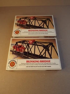 2 VTG Bachman HO Train BLINKING BRIDGE & TRESTLE SET #46-1221 Brand New (Read) - Picture 1 of 13