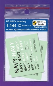 1/144 Decals:  US NAVY Various Sizes : #DMK144115 :  MARK1 - Picture 1 of 2