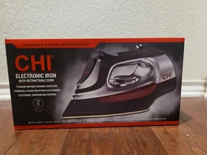 CHI Electronic Clothing Iron w Retractable Cord Titanium-Infused Soleplate 1700W - Picture 1 of 4