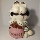 Vintage 80s White Garfield Cookie Jar Custom With Artist Mark