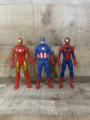 Figura de acción Avengers Marvel 6 pulgadas Iron Man, Spider Man, Capitán América (362) Foto 1 de 4