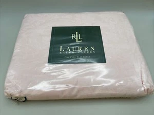 Vintage 80s Ralph Lauren FULL FLAT Sheet AVERY Pale Pink Damask Floral Scroll - Picture 1 of 5