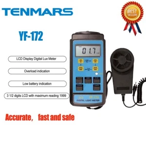 TENMARS YF-172 Pantalla LCD Digital Lux Medidor Iluminómetro Medidor de Luz Nuevo # - Imagen 1 de 5
