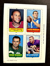 1969 Topps FB 4 in 1 Four in One #48 Craig Morton Brown Roland Baker VG+