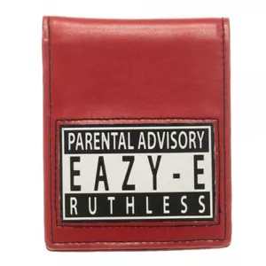 Eazy-E Godfather Of Gangsta Rap Parental Advisory RED Bifold Wallet - Picture 1 of 3
