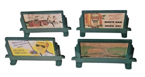 (4) Cartelloni pubblicitari vintage Plasticville con inserti pubblicitari - scala O - Foto 1 di 6