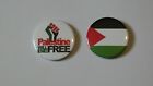 Free Palestine / Flag -  2 X Badges 58Mm * New * ( Set # 2)