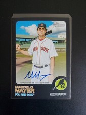 2022 Topps Heritage Minor League Marcelo Mayer Black Auto /50 Red Sox READ