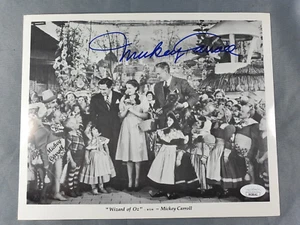 Foto firmada por Mickey Carroll de 8" x 10" Mago de Oz certificado de autenticidad JSA - Imagen 1 de 2