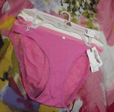 5 NEW JESSICA SIMPSON JS86286RS ULTRA FLIRTY LACE BACK DETAIL BIKINI PANTIES M - Image 1 of 2