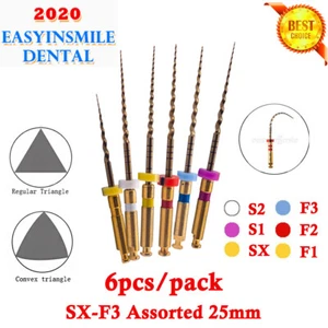Archivos cónicos dorados Easyinsmile 6 piezas Dental Endo X-Pro Rorary SX-F3 para endodoncia - Imagen 1 de 6