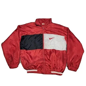 Vintage 80s Nike Windbreaker Super Sports Wear Color Block Jacket USA Made Large - Picture 1 of 9