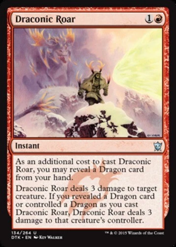Draconic Roar ~ Near Mint Dragons of Tarkir MTG Magic UltimateMTG Red Card - Image 1 of 1